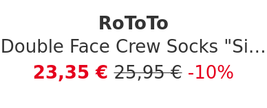 RoToTo - Double Face Crew Socks "Silk & Cotton"